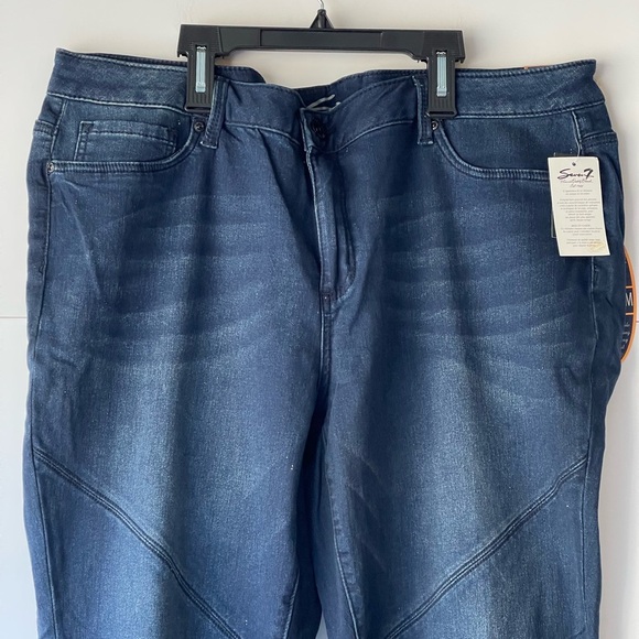 Seven7 Denim Women's  Demin Blue Leggings Skinny Jeans Stretch Pants, Sz 22 - Picture 5 of 12